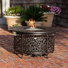 Sedona Cast Aluminum Round Gas Fire Table Propane Fire Pit Table Fire Pit Backyard Fire Pit Table Top