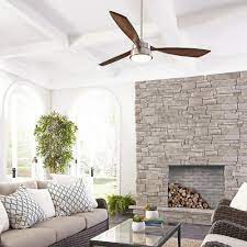 Luxury living hall with round, circular false ceiling design. Ceiling Fan Sizes Ceiling Fan Size Guide At Lumens Com