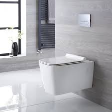 cuvette wc suspendu cubique avec abattant blanc sandford cuvette wc suspendu cadre mural wc suspendu