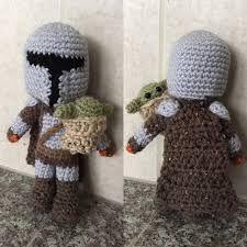 The mandalorian art а1 (65 х 85,5 см). Eringurumi Baby Yoda Pattern