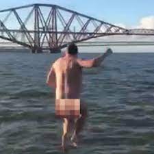 This cheeky video of a man skinny dipping in the Forth is a viral hit -  Edinburgh Live