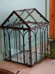 Vintage Mini Conservatory Greenhouse Terrarium Wardian Case Hinged Top Glass And Metal Greenhouse Terrarium Wardian Case