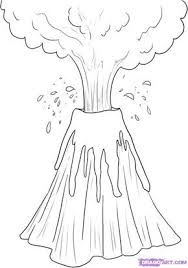 Free Printable Volcano Coloring Pages For Kids Volcano Drawing Volcano Projects Coloring Pages