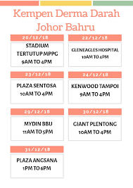Derma darah wikipedia bahasa melayu ensiklopedia bebas. Assalamualaikum Jadual Kempen Derma Darah Johor Bahru Facebook