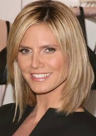 Heidi Klum S Stylish Medium Inverted Bob Hairstyles With Layers Toward The Ends Long Bob Hairstyles Heidi Klum Hair Bob Hairstyles