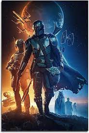 The Child Mandalorian And Mando Poster Star Wars Hd Movie Print Canvas Poster For Fans Gifts Walls Art D Star Wars Poster Star Wars Painting Star Wars Drawings