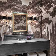 An Opulent Powder Room Elle Decor Powder Room Guest Bathroom