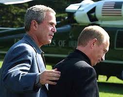 Bush and Putin at Camp David