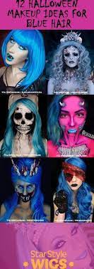 12 Halloween Makeup Looks For Blue Hair Halloween Makeup Looks Halloween Makeup Inspiration Blue Hair