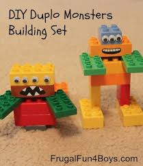 Diy Duplo Lego Monsters Building Set Frugal Fun For Boys And Girls Lego Activities Craft Activities For Kids Lego Challenge