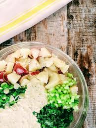 Gently stir the mayonnaise mixture into the potato mixture until well blended. Absolutely Easy Homemade Red Potato Salad Recipe Just In Time