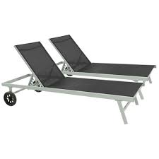Habitat Et Jardin Bain De Soleil En Aluminium Et Textilene Bella Phoenix Gris Lot De 2 Pas Cher Achat Vente Transats Chaises Longues Rueducommerce