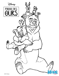 Coloring Page Of The Disney Movie Brother Bear Color This Bears With All His Little Friends Nice Drawin Bear Coloring Pages Horse Coloring Pages Brother Bear