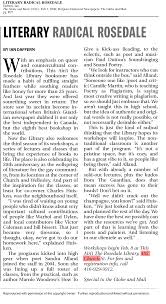 LITERARY RADICAL ROSEDALE