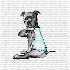 Once payment is complete, digital files will be available for download in your account and an email will be sent to your registered email. Funny Dog Pitbull I Love Mom Tattoo Png Dog Pitbull Png I Love Mom Funny Quote Png Jpg Ready Made Tshirt Design Buy T Shirt Designs