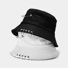 Summer Ring Pin Bucket Hat For Men Kpop Bob Outdoor Travel Beach Sun Hat Sad Boy Hat Fashion Boy Hip Hop Panama Fisherman Hat Men S Bucket Hats Aliexpress