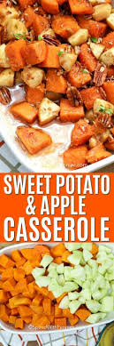 This Sweet Potato And Apple Casserole Is The Perfect Side Dish For Holiday Dinner Sweet Potato Sweet Potato And Apple Perfect Side Dish Thanksgiving Recipes
