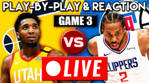 Can kawhi leonard tie the series at home? Live Los Angeles Clippers Vs Utah Jazz Game 3 Live Play By Play Reaction Youtube
