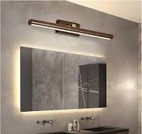 Amazon.com: Wall Lamp Solid Wood Bathroom Vanity Lamp Black ...