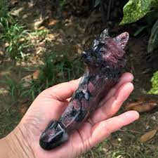 1pc Natural Garnet Quartz Carved Wolf head Penis Skull Statue Crystal Reiki  Gem | eBay