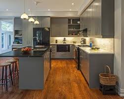 Black Appliances With Grey Cabinets Gray Cabinetry With Black Appliances With Images Black Appliances Kitchen Kitchen Cabinet Styles Grey Kitchen Cabinets