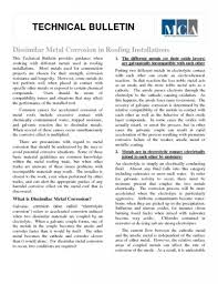 Metal Compatibility Technical Bulletin Metal Construction