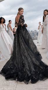 Unique Black Lace Dress With Long Train And Sleeves Black Wedding Gowns Wedding Dresses Lace Ballgown Wedding Dresses Lace