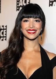 Hannah Simone Red Lipstick
