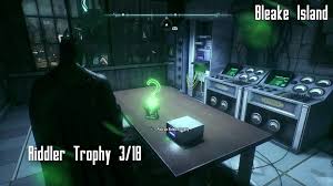 There are 11 riddles on bleake island. Batman Arkham Knight All Riddler Trophies Bleake Island Part I Video Dailymotion