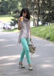 Résultat de recherche d'images pour "mint colored jeans"