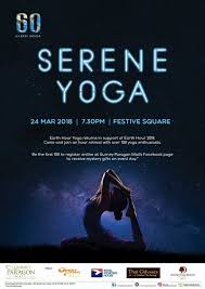 Its a superb design with has a sky line of kuala lumpur! Earth Hour Yoga 2018 Serene Yoga At Gurney Paragon Loopme Malaysia