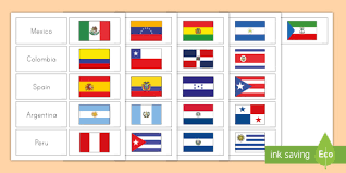 You will find 20 color posters with a brief biographical information about each person. Hispanic Heritage Month Flag Matching Cards Teacher Made