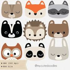 Woodland Clipart Cute Woodland Animal Woodland Nursery Baby Etsy Woodland Clipart Woodland Party Decorations Woodland Animals