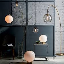Pauwer usb floor lamps, farmhouse floor lamp with tray table and usb ports, rustic vintage resin standing lamp, reading light floor lamp for living room bedroom office. Overarching Acrylic Shade Floor Lamp West Elm Australia
