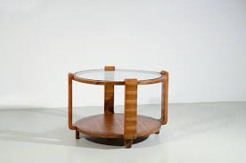 This table can be used as a coffee table or side table. Giuseppe Pagano Italian 1940 S Coffee Table With Crystal Glass Top And A Wooden Shleve On Bottom