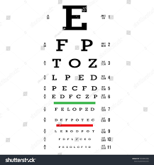 Eye Test Chart Vector Letters Chart Stock Vector Royalty