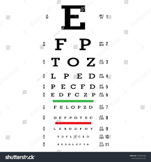 eye test chart vector letters chart stock vector royalty