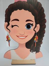 Laser cut wooden earring display ideas