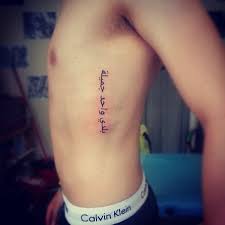 Rib Small Arabic Words Tattoo For Men Tattoos For Men Tattoos For Guys Rib Tattoos For Guys Word Tattoos
