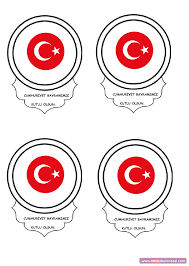 Cumhuriyet Bayrami Rozeti Rozet Boyama Sayfalari Faaliyetler