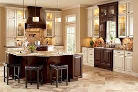Dark navy blue kitchen cabinets paired amidst exposed, raw wood, is a distinctive look that gives you the freedom to create a modern or traditional look. Elegant Kitchen Design With Brown And Cream Combination Beige Kitchen Two Tone Kitchen Cabinets Brown Kitchen Cabinets