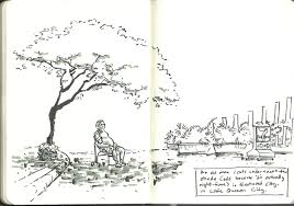 Urban Sketching Man Under Tree 2 Urban Sketching Landscape Architecture Drawing Tree Drawing