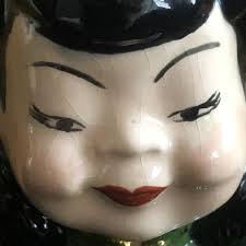 7 “ CHINESE GIRL & BOY WH BIG HATS. Planters