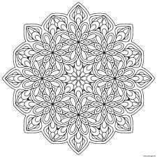 Coloriage Mandala Zen Antistress Fleurs Dessin Mandala à imprimer