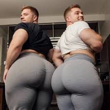 Two white men, gay, in bed, cuddling, fat asses, boy bubblebutts - SeaArt AI