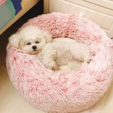 pet bed calming luxury donut christmas gift for a dog in 2021 dog pet beds washable dog bed plush dog
