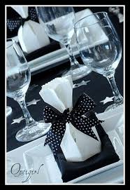 Birthday Black And White Table Setting Black And White Table Setting White Table Settings Dinner Party Themes Birthday Dinner Party