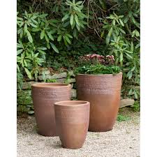 Purchased 3 large pots last year. Black Clay Tall Sari Planter Pot Set Kinsey Garden Decor