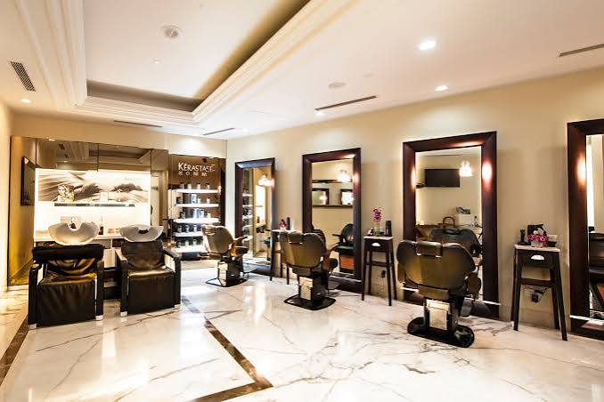 Stylish modern barbershop interior
