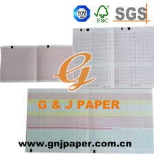 China Red Grid Z Fold Medical Chart Paper For 3 Channel Ecg
